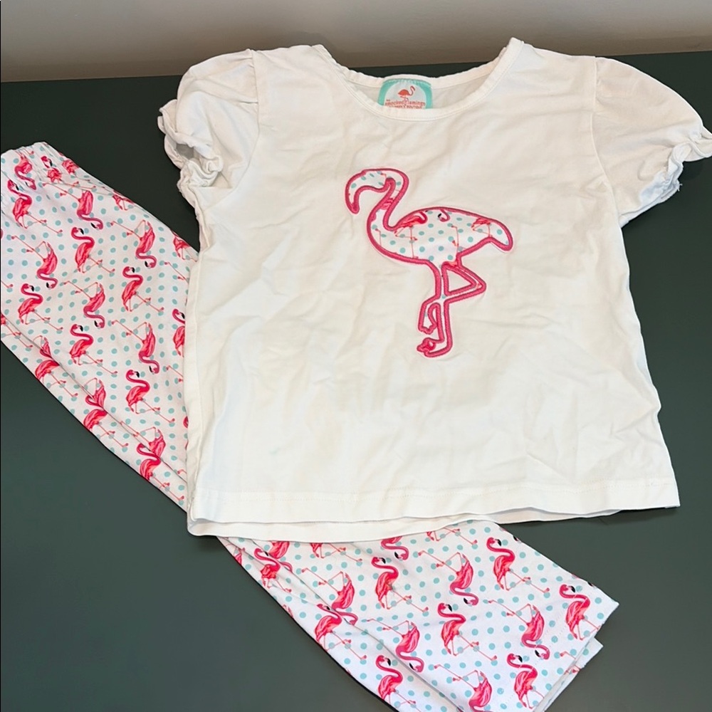 Smocked Flamingo Set